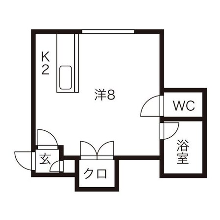 新道東駅 徒歩8分 2階の物件間取画像